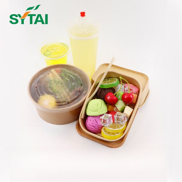 1100ml Paper Salad Bowls With Lids