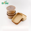 1000ml Kraft Paper Salad Bowls With Lids