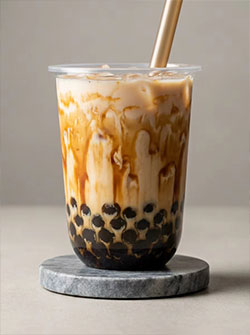 Clear PET Cups with Dome Lids for Iced Coffee Cold Drinks