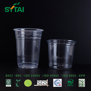 Disposable PET Coffee & Milk Tea Cups with Custom Logo