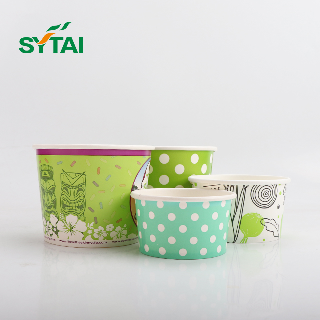 16oz Paper Ice Cream Cups With Lids 