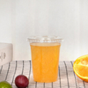 Disposable PP Plastic Cup With Lid And Straw