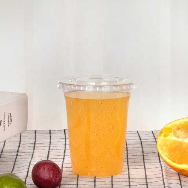 Disposable PP Plastic Cup With Lid And Straw