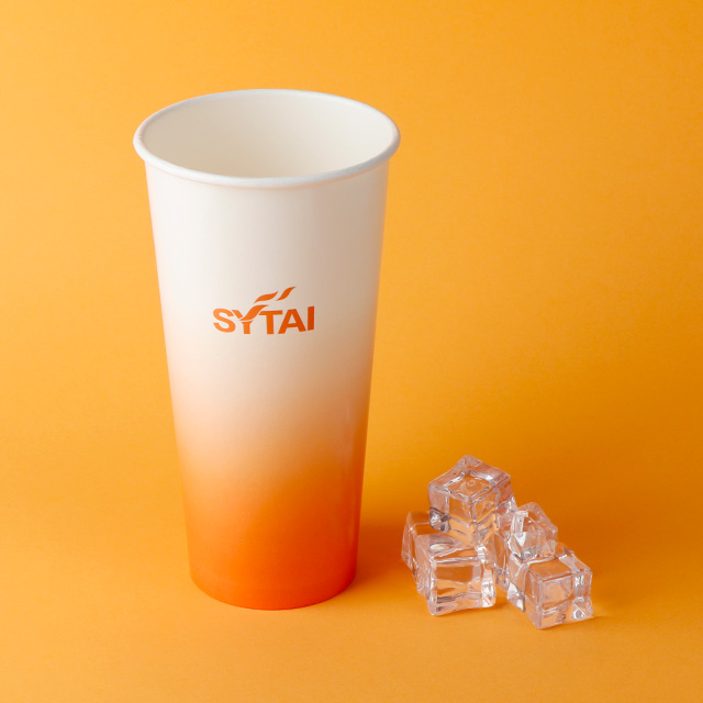 Disposable Cold Soft Drink Paper Cup with Lid