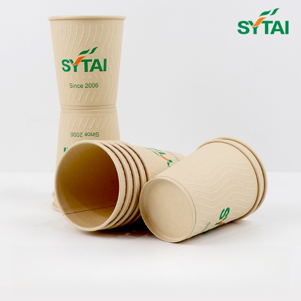 20oz Kraft Embossed Paper Coffee Cup 