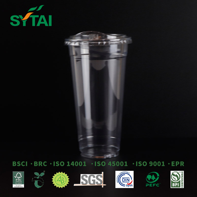 Disposable PET Coffee & Milk Tea Cups with Custom Logo