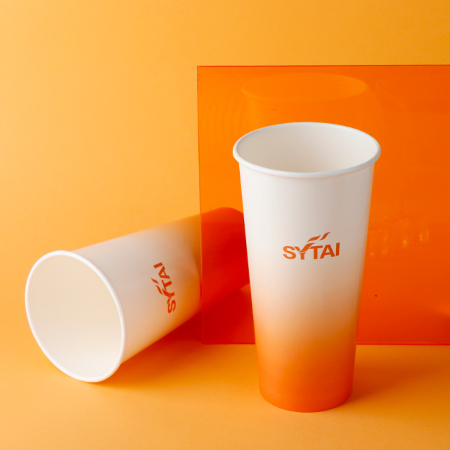Disposable Cold Soft Drink Paper Cup with Lid