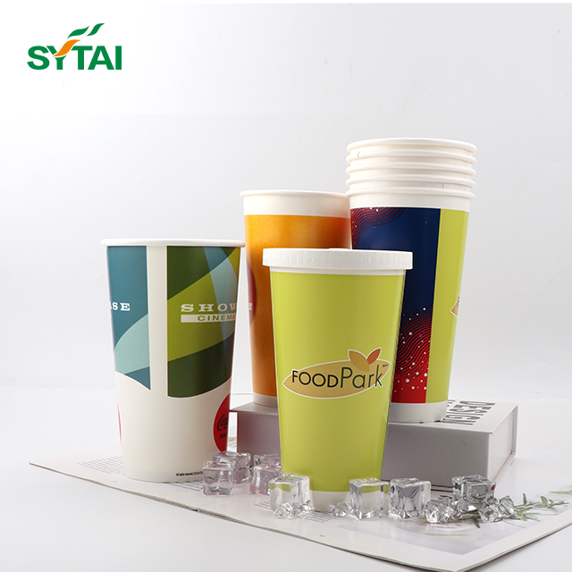 Custom Paper Cold Drink Cups With Lids