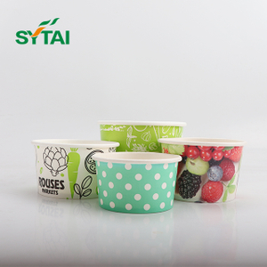 16oz Paper Ice Cream Cups With Lids 