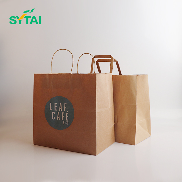SYTAI Custom Eco Friendly Kraft Paper Bags With Handles 